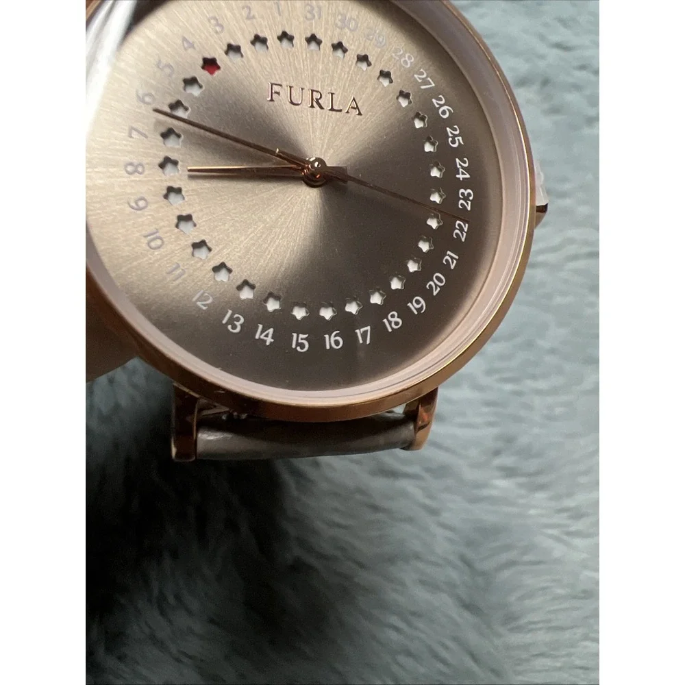 Furla‎ Jada Date Women's Wristwatch R4251121502 35MM Leather Band New